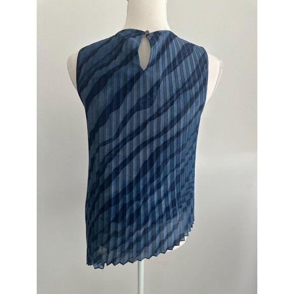 HALSTON Women's Blue Asymmetrical Tank Top Size XS - Picture 7 of 9